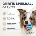 PAROWAU Hundeleine 3m + Hundespielzeug Ball (Grün)