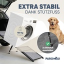 PAROWAU Hunderampe Auto klappbar 120kg extra stabil mit Zusatzfuß 170x44cm