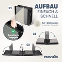 PAROWAU Hunderampe Auto klappbar 120kg extra stabil mit Zusatzfuß 170x44cm